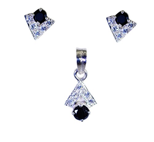 Pendentif en argent onyx noir RIYO pour femme | Idéal pour sublimer vos tenues de soirée