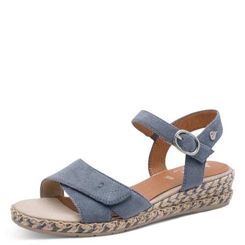 Sandale compensée femme Jana en textile vegan doux et réglable
