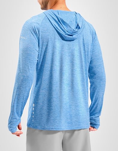 Image of Men's Sun Protection Hoodie Shirts Long Sleeve UPF 50+ Swim Shirts for Men Rash Guard Fishing Shirt Quick Dry