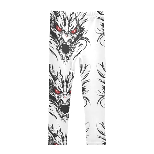 Girls Leggings Dragon with Red Eyes Toddler Girls Clothes Leggings for Girls Toddler Girls Leggings 3-4T2