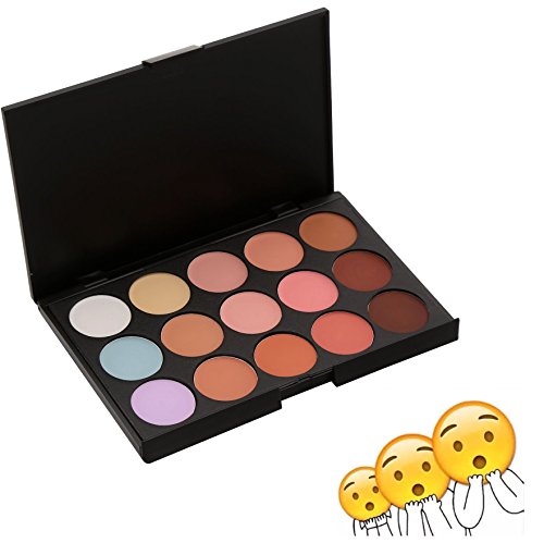 Kissemoji 15 Colors Cosmetics Cream Contour Makeup Highlight Palette Contour Palette Contouring Kit Concealer Makeup Foundation Blemish Concealer Professional Makeup Kit