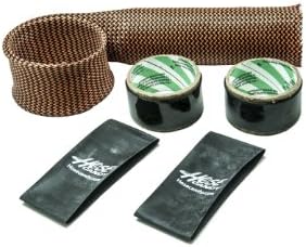 Hose Candy 309070005 Orange/Black Carbon Fiber Upper Radiator Hose Skin Kit with Black Heat Shrink