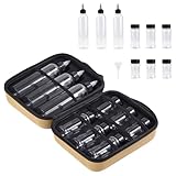 ✔️ 【11-Piece Complete Kit】 3 large & 3 small powder bottles (dual-opening lids) + 3 leakproof liquid bottles (twist-seal spouts) + Portable funnel + EVA hard shell case. Perfect for salt, pepper, oil, vinegar, and all seasonings! ⚡【No More Leaks or M...