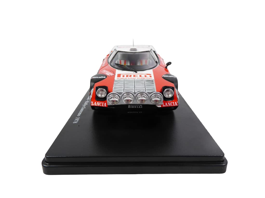 OPO 10 Voiture Miniature reproduite à l'échelle 1/24 Compatible pour Lancia Stratos HF Rallye Sanremo 1978 - RVQ26