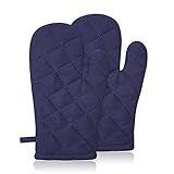 Mellow Buff Cotton Oven Mitt Heat Resistant, Soft Quilted Lining, Kitchen Mitt Pair Protect Hands |