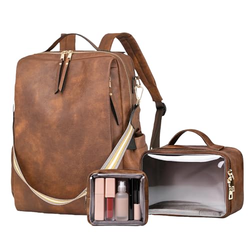 Dora & Liz Leather Laptop Backpack