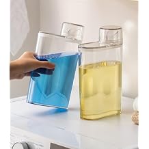 2PCS Laundry Detergent Dispenser,1200ml Softener Laundry Detergent Bottle,Beads Container for Fabric Softener