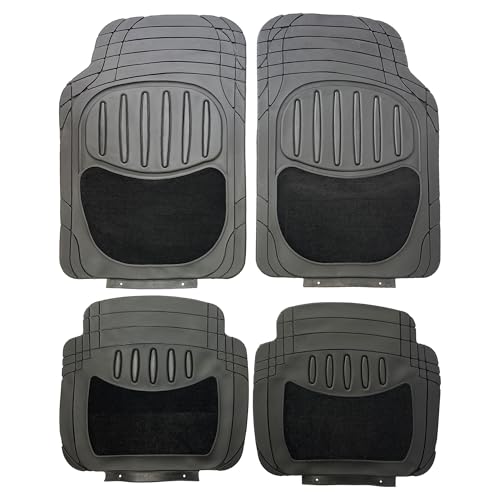 Sakura Awm0001, Set Di Tappetini Universali Per Auto In Gomma Con Bordo A Righe