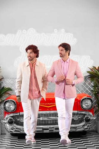 Barabas Men's Linen Wool Texture Polo Collar Blazer 4BL333