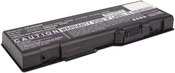 Replacement Battery for DEL'L 310-6321,310-6322,312-0339,312-0340,312-0348,312-0349,312-0350,312-0425,312-0429,312-0455,C5974,D5260,D5318,F5635,G5260,G5266,U4873,Y4873,YF976,4400mAh/11.1V
