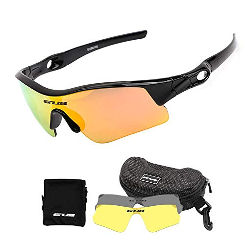 Hamkaw Kids Cycling Glasses, Children Polarized Sports Sunglasses With 2 Interchangeable Lenses, UV400 Eye Protection Glasses Unbreakable Frame For Boys Girls Running Fishing Skiing