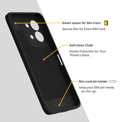 Image of Back Cover | MagFit Ring Design (Non-Magnetic) | Shockproof Case | Anti-Slip Grip | Raised Camera Edges | Slim Protective Case for Mi Redmi 15C 4G / Poco C85 4G (Matte Black)