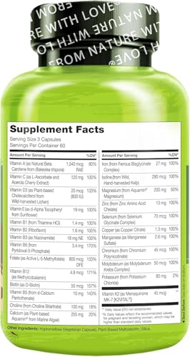 NATURELO Prenatal Multivitamin - Natural Vitamins & Minerals - Active Folate, Iron & Calcium - Essential Nutrients During Pregnancy & Conception - No GMOs - 180 Vegan Capsules | 2 Month Supply - Image 4