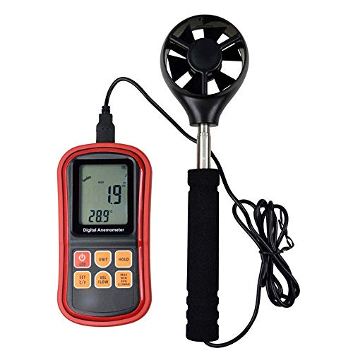 Nuokix Anemometers, Anemometer Hand-held High-Precision Wind Speed Measuring Instrument Wind Temperature Split Type Wind Speed Level Measurement (Color