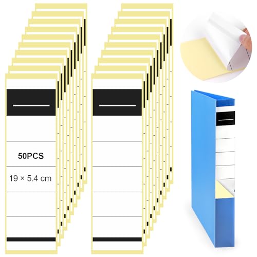 Ordnerrücken Selbstklebend 50 Stück, 19×5.4cm Breit Rückenschilder Ordner, Ordner Etiketten Aufkleberfür 8cm Breite Ordner, Beschreibbar, für Büro, Bibliothek, Archivierung Ordnerrücken Selbstklebend 50 Stück, 19×5.4cm Breit Rückenschilder Ordner, Ordner Etiketten Aufkleberfür 8cm Breite Ordner, Beschreibbar, für Büro, Bibliothek, Archivierung