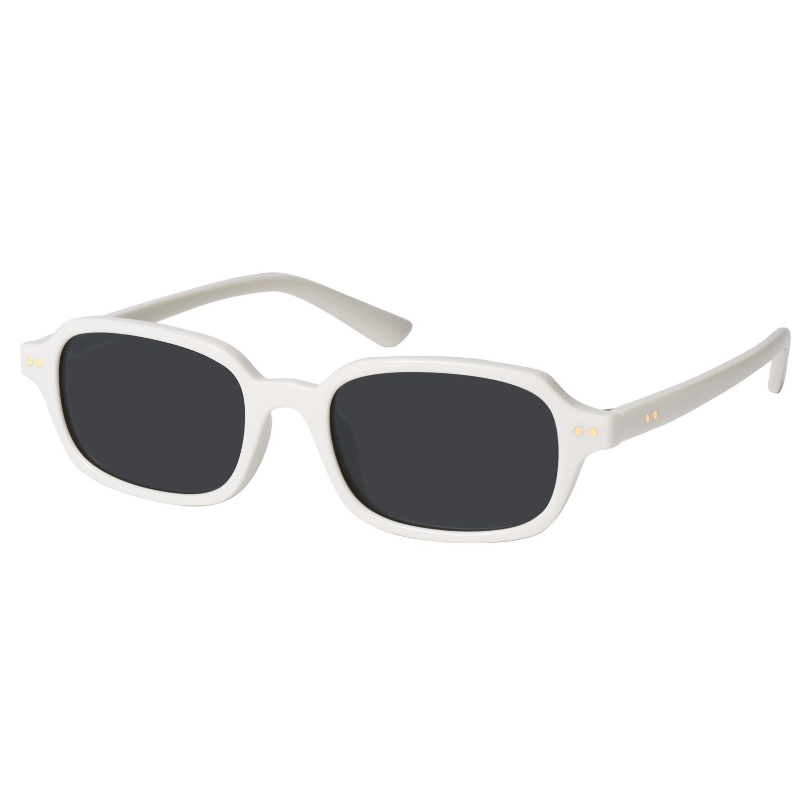 mosanana Trendy Retro Rectangle Sunglasses for Women Small Narrow MS52592