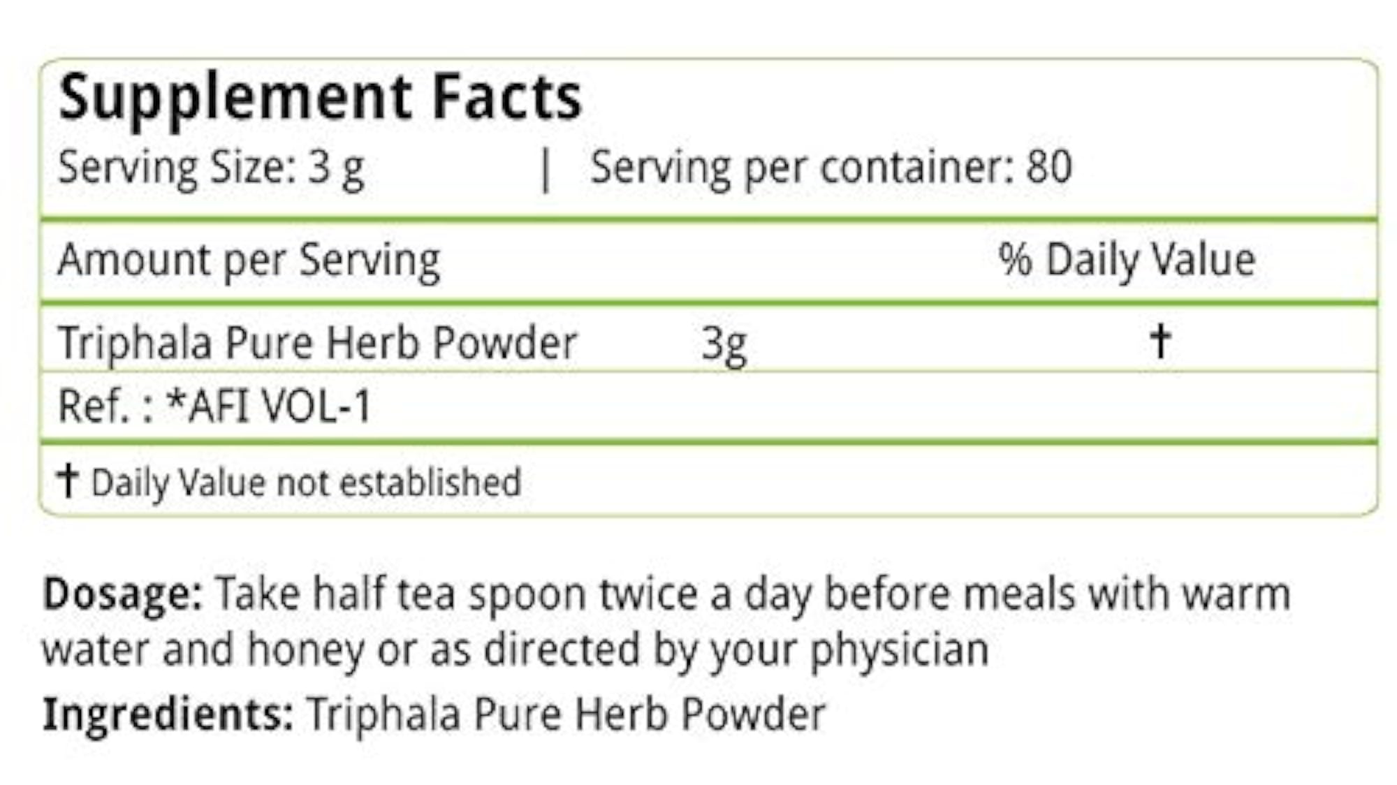 Triphala Powder, 250g