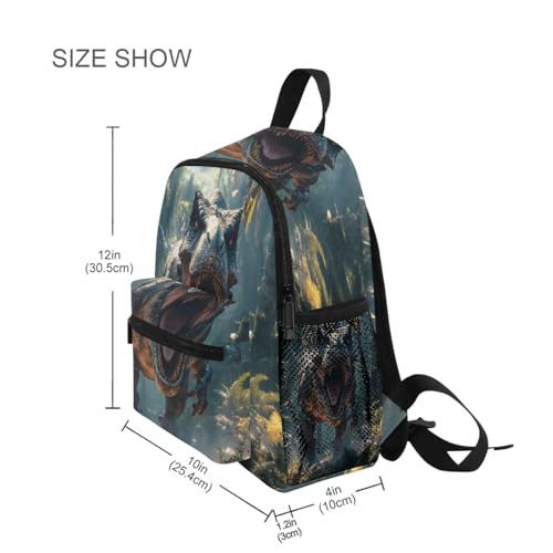 panksolu 3d Tyrannosaurus Rex Toddler Backpack for Boys Girls,Kid Backpack with Chest Clip and Name Tag, S4