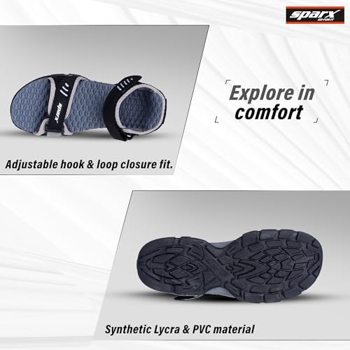 Image of SPARX Men's SS0103G Black Grey Sandal 8 (SS0103GBKGY0008)