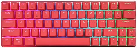 IEMUDJ CQ63 Mechanical Keyboard, Wired Bluetooth Gaming Keyboard, Outem Blue Switch, RGB Backlit, Bluetooth 5.0, Compact 63 Keys, for Desktop, Laptop, Mac, Tablet, Smartphone, Gaming and Office