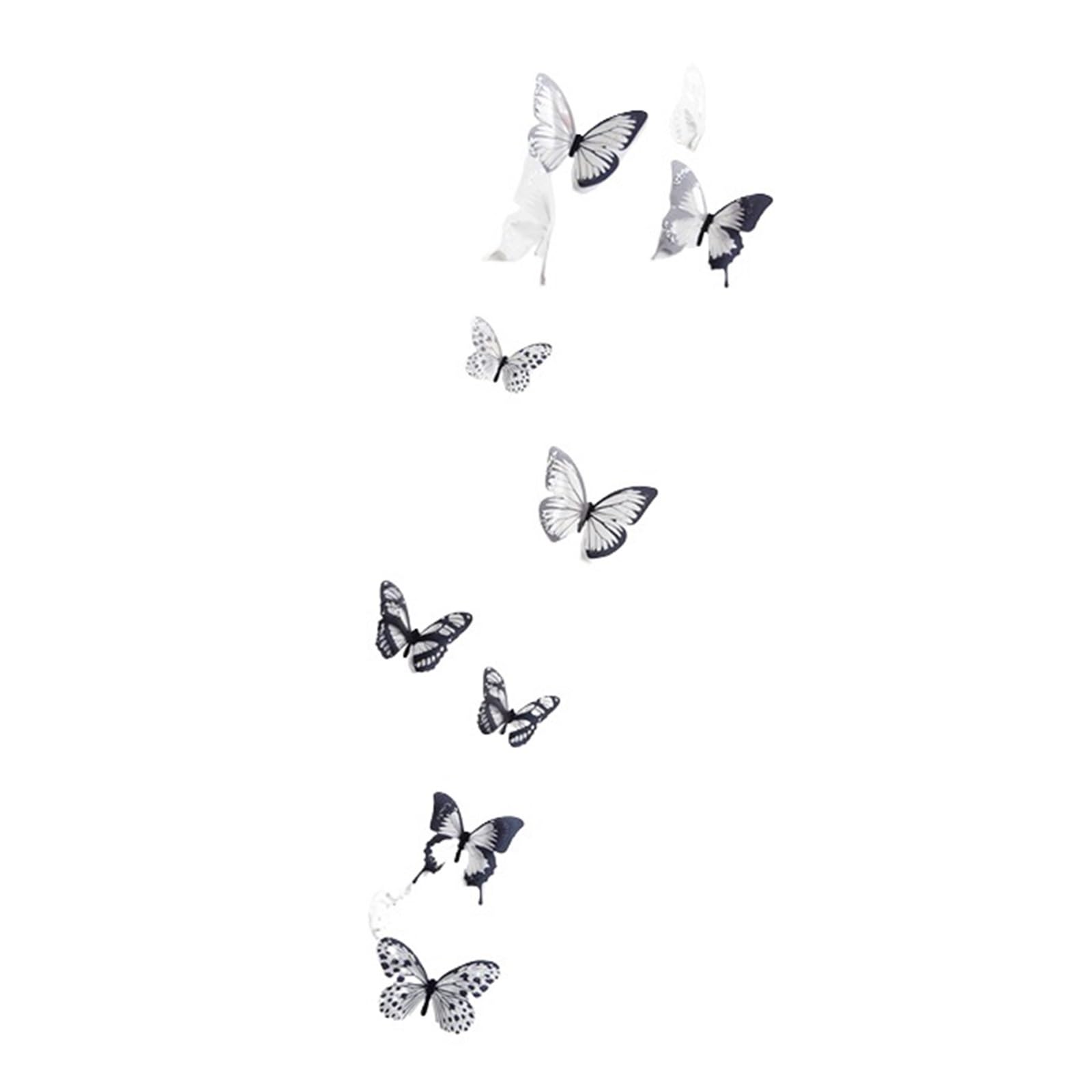 3D Butterfly Wall Decoration 18Pcs 3D Crystal Butterfly Wall Sticker Beautiful Butterflies Art Decals Home Decor Stickers Wedding Decoration On The(Color01)