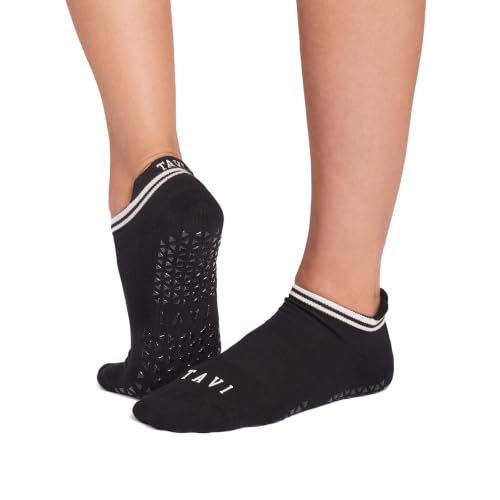 Image of TAVI Savvy Pilates Socks - Grip Socks for Women with Non-Slip Grips, Heel Tab, Arch Support, Wear for Yoga, Barre