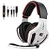 Produktbild LETTON Stereo-Gaming-Headset für Xbox One, PS4, PS5, PC-Kopfhörer mit Mikrofon für Nintendo Switch, Geräuschunterdrückung, Over-Ear-Kopfhörer