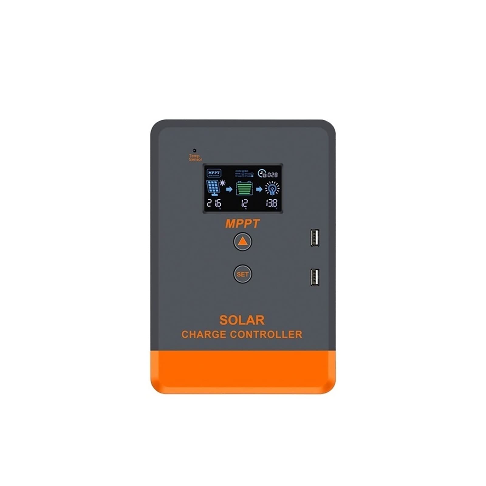 Kontroler Wiatru kontroler ładowania słonecznego MPPT 20A 30A 40A 12/24V automatyczne ustawianie baterii czas pracy maksymalne napięcie PV 100VDC praca na panelu słonecznym(40A)