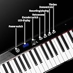 Coolmusic Portable Piano Keyboard Foldable: Portable Keyboard Piano 88 keys Semi-Weighted keyboard Electric Folding Piano Kit(Black)