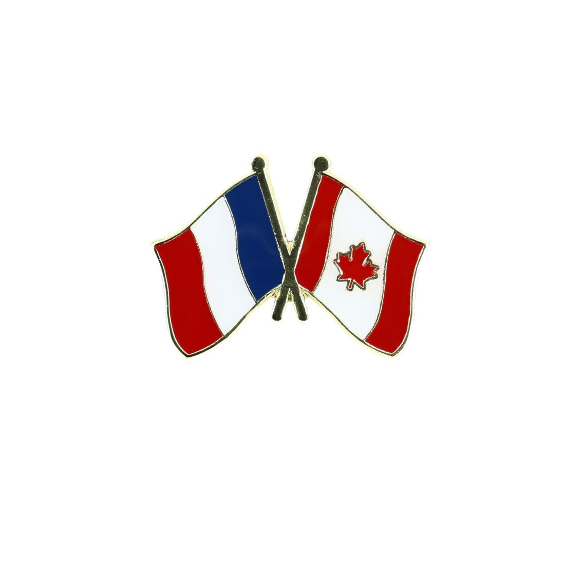 Clj Charles Le Jeune France Canada Flag Pin – Franco-Canadian – Pairing – Beautiful Quality Finish – Pin – Pin – Badge – Pairing and Brotherhood, Multicolored, One size