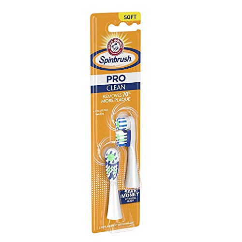 Arm & Hammer Spinbrush Pro Series, refil de cabeças de escova elétrica de substituição para escova d