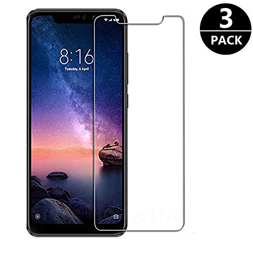 Modoca [3-Unidades] Protector de Pantalla para Xiaomi Redmi Note 6 Pro, Note 6 La Protección Más eficaz de la Pantalla Protector Cristal Vidrio Templado para Xiaomi Redmi Note 6 Pro