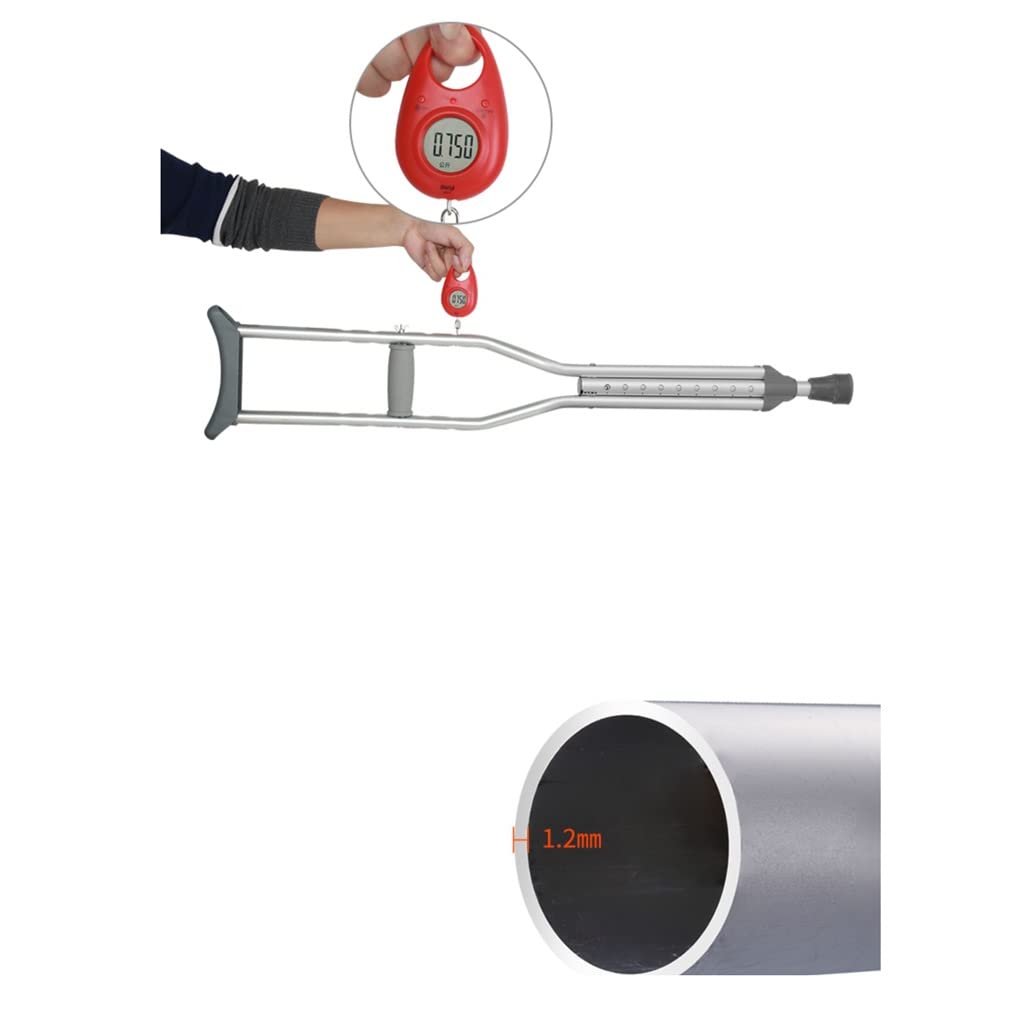 XMING Kule Kule pod pachami Kule podwójne ze stopu aluminium Antypoślizgowe Chodziki dla osób w podeszłym wieku Kule dla niepełnosprawnych Regulowane kule pojedyncze (Size : 113-134cm)