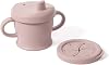 haakaa Silicone Sip-N-Snack Cup, Drop-proof Toddlers Sippy Cup & Snack Container 2-in-1, BPA Free Food Grade Silicone Cup for Baby 6 Months+, 9 Ounce (Grey)