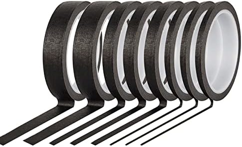 EDSRDRUS 8 Rolls Thin Painters Tape Total 176yards 1/8, 1/4, 1/2, 3/4 inch Width Masking Tape, Paint Tape, DIY Art TapeSmart Selection, 1.5" Large Core Easy to Work for Big Projects White Board Tape