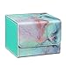 CASEBOT Card Deck Box Compatible with MTG/TCG/CCG, Magnetic Game Card Case Large Size Fits Up 180+ Game Cards with PU Divider, Emerald Marble