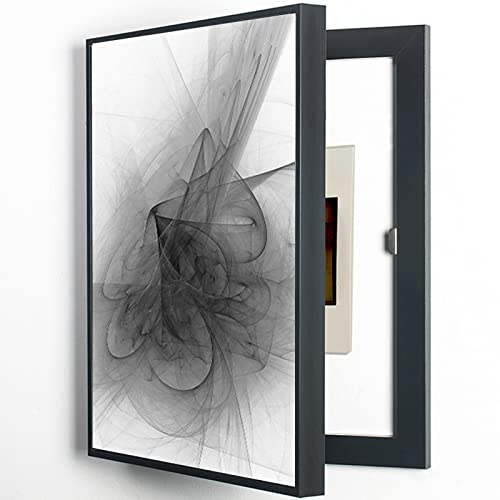 ヒューズボックスカバーキャビネット装飾、電気パネル非表示絵画垂直セクションフリードリルレストラン電気分配ボックス装飾ボックスペイントスイッチ装飾画像、F(色:F)