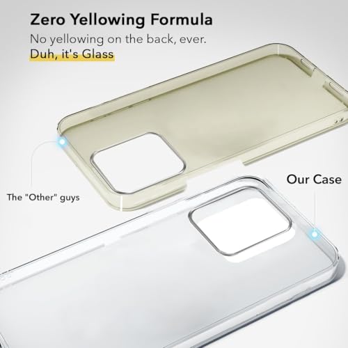 Image of DIZORO Compatible with Motorola Moto Edge 50 5G Back Cover Case Clear,[ Anti Yellow ][Military Grade Protection] Hard PC Back Cover Transparent