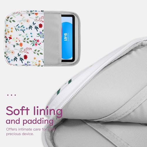 Image of Dadanism 9-11 Inch Tablet Sleeve Bag Carrying Case for iPad (A16) 11th Gen 11 inch, iPad 10th Gen 10.9 inch Air 5 /4, iPad Air M4 /Pro M5 11 inch, iPad 9 /8 /7th Gen 10.2 inch, Galaxy Tab A11+ Plus 11 inch, Blooming Bouquet