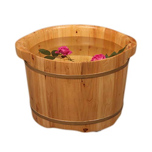 Spa de pies de madera para relajación y masaje