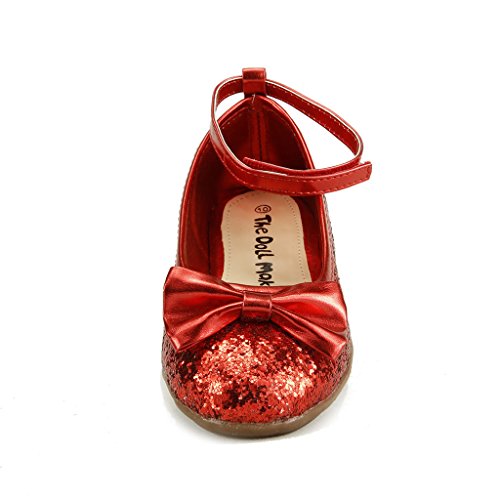 The Doll Maker Metallic Glitter Strap Flat Shoe2