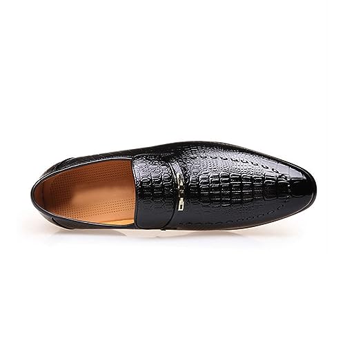 Mens Oxford Shoes Fashion Crocodile Printed Pull-on Pointed-Toe Formal Shoes Business Wedding Dress Shoes for Men3