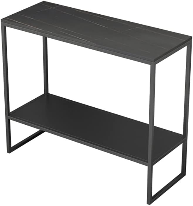 Side Table/End Table,Rock Board Sofa Side Corner Few Living Room Iron Square Table Small Tea Table Bedside Cabinet