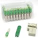 100pcs SC APC Fiber Optic Quick Connector with Fiber Cutting Tools Automatic Switch Type Fiber Optic Fast Connectors Single Mode Mechanical Connectors Adapter for 2.0 x 3.0mm Butterfly Fiber Cable