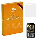atFoliX Bildschirmfolie kompatibel mit Blackberry Q5 Schutzfolie, entspiegelnde & stoßdämpfende FX Folie (3X)
