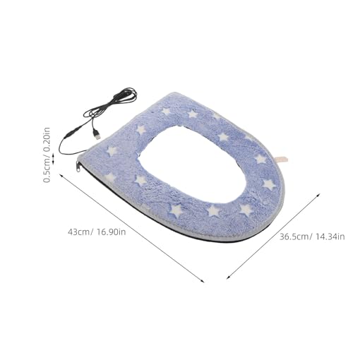 Housse de toilette chauffante Hemobllo 43x36,5 cm lavable avec LED USB