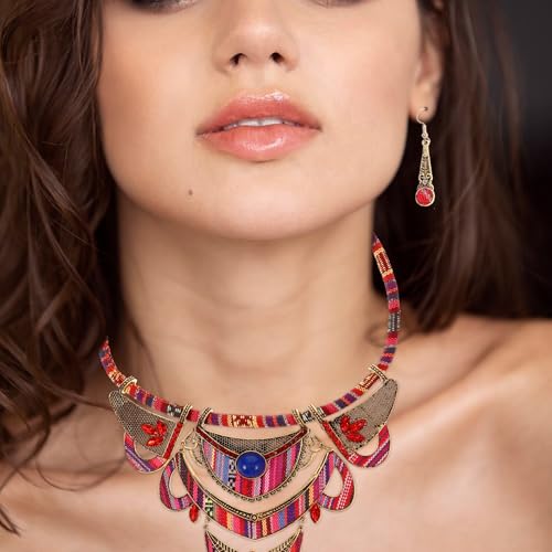 Conjunto de Joyas de Resina Ligeras Antialérgicas Estilo Bohemio 4