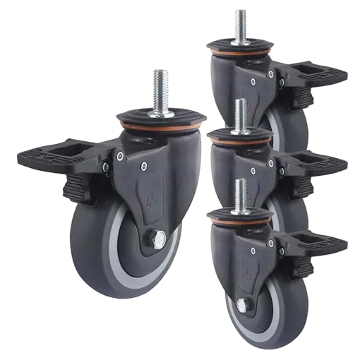 Aenmezen 3C` M12*30mm lWt Xe LX^[ u[Lt 4 XCx LX^[ ׏d270 kg mCYȂ Sԗ ؍ނ^CȂǏɓKp(With brake,100mm)