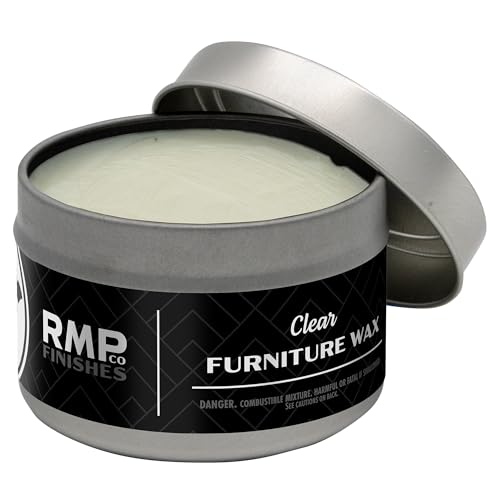 RMP Finishes Furniture Wax Sealant for Painted Furniture, Paint Sealer Topcoat for Cabinets, Unfinished Wood Decor, Beeswax, Clear, 4 oz.