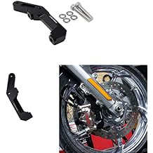 POWER JAMES Black 108 mm Front Caliper Mount Bracket Adapter for Harley Davidson 2000-23 Softail Dyna XL Touring Motorcycle with Brembo Caliper